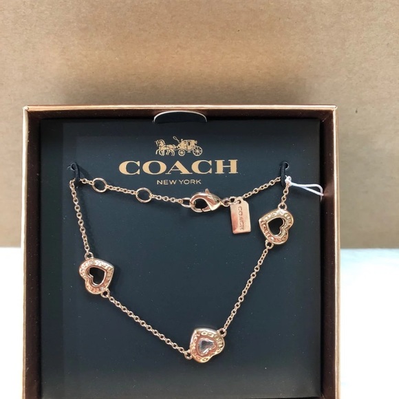 Coach rose gold heart Bracelet NWT - Picture 2 of 3